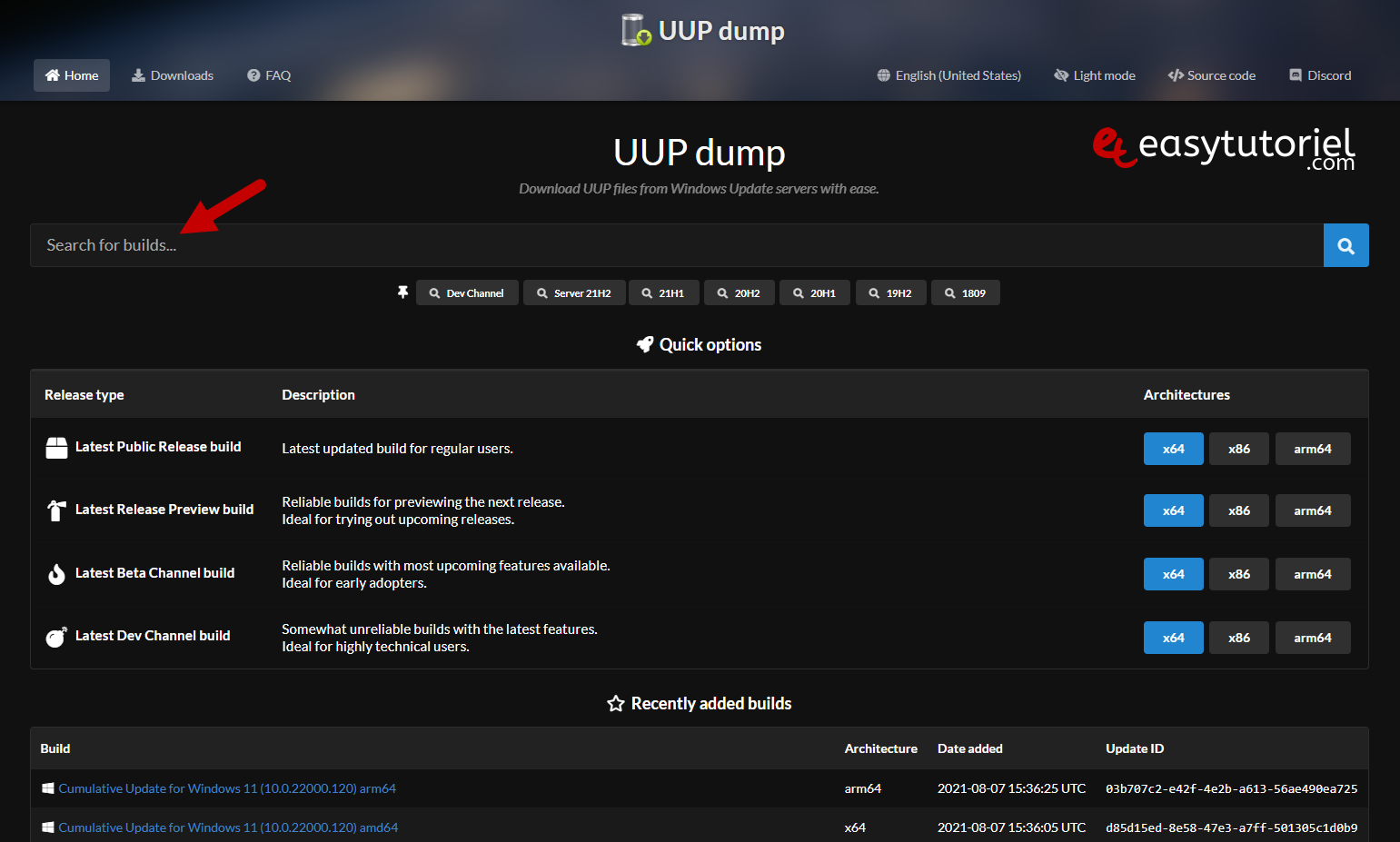 telecharger ISO windows 11 windows 10 UUP dump officiel microsoft 1