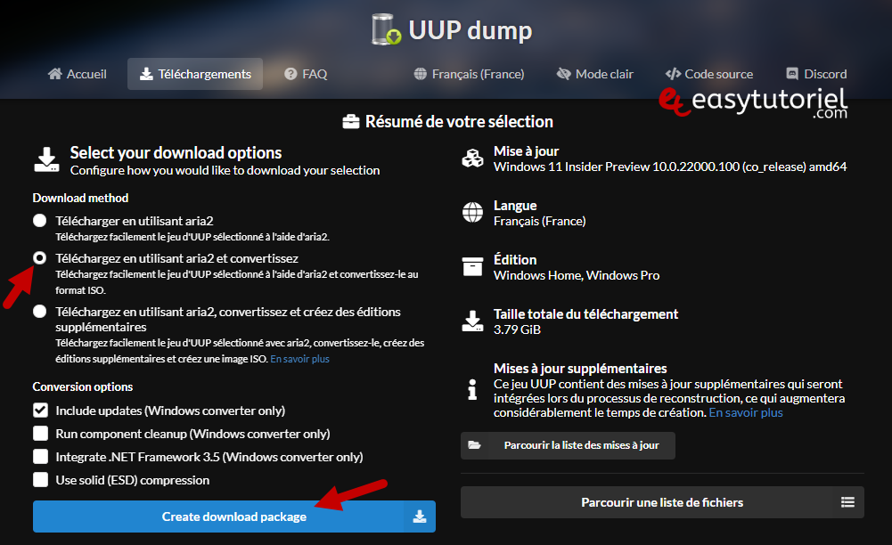 telecharger ISO windows 11 windows 10 UUP dump officiel microsoft 5