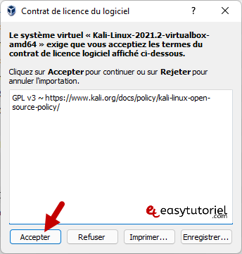 telecharger installer kali linux ova virtualbox machine virtuelle windows 11 8