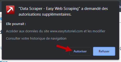 web scraping extraction de donnees sans programmation sans code data scraper 16 autoriser