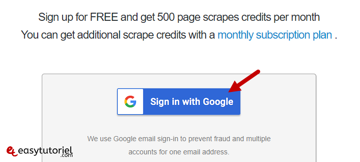 web scraping extraction de donnees sans programmation sans code data scraper 3 se connecter a google