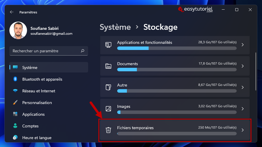 accelerer windows 11 10 fichiers temporaires