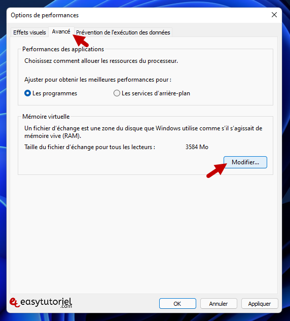 accelerer windows 11 7 avance modifier