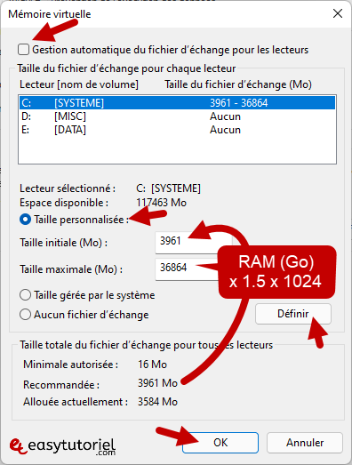 accelerer windows 11 8 memoire virtuelle