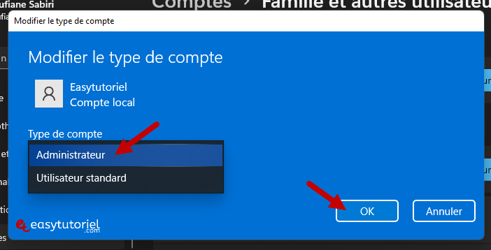 activer se connecter en tant administrateur windows 11 16 type de compte administrateur