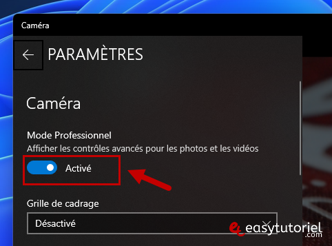 ajuster luminosite camera webcam windows 11 4