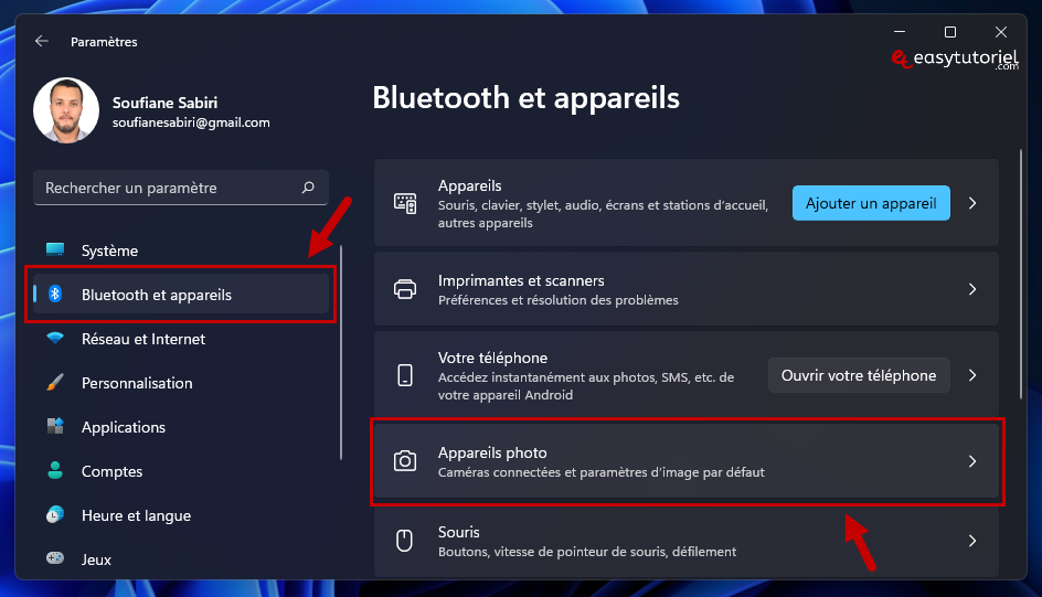 ajuster luminosite camera webcam windows 11 6