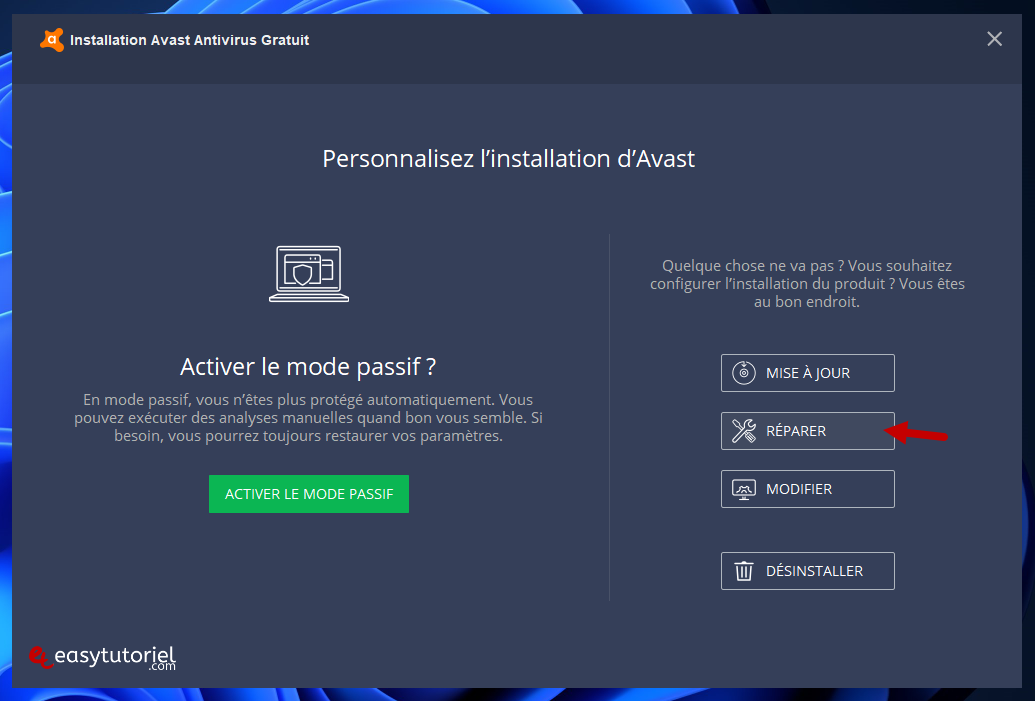 avast ne s ouvre pas solution windows 5 reparer avast