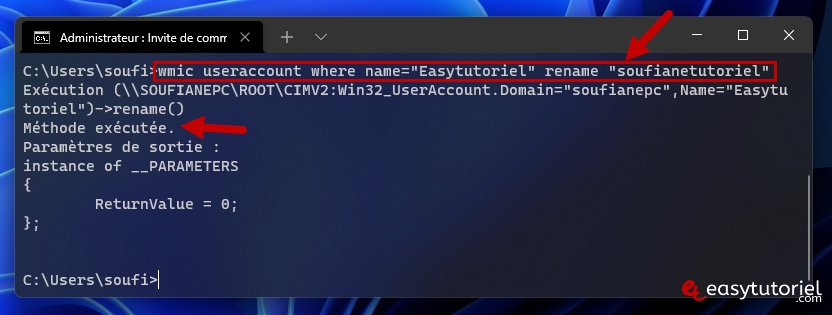changer nom utilisateur windows 11 username 16 wmic useraccount where name rename