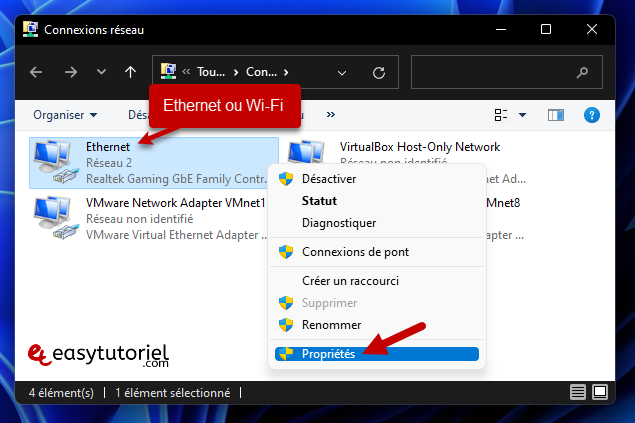 configurer adresse ip windows 11 2 ethernet proprietes