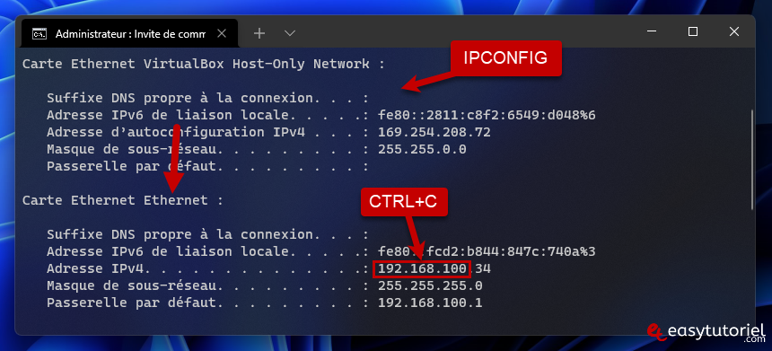 configurer adresse ip windows 11 4 ipconfig prefixe reseau