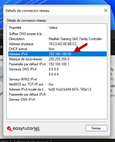 configurer adresse ip windows 11 6 adresse ip details connexion reseau