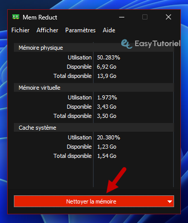 mem reduct nettoyer la memoire