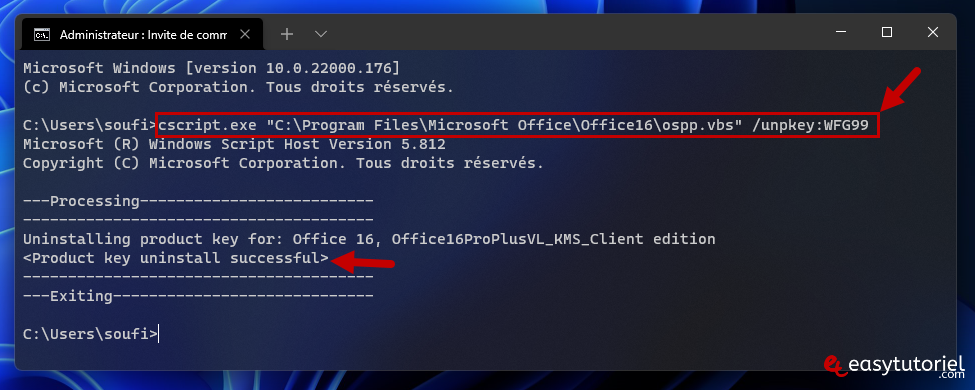 probleme activation office solution 5