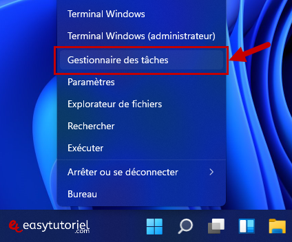 probleme plein ecran barre des taches windows 11 1 gestionnaire des taches