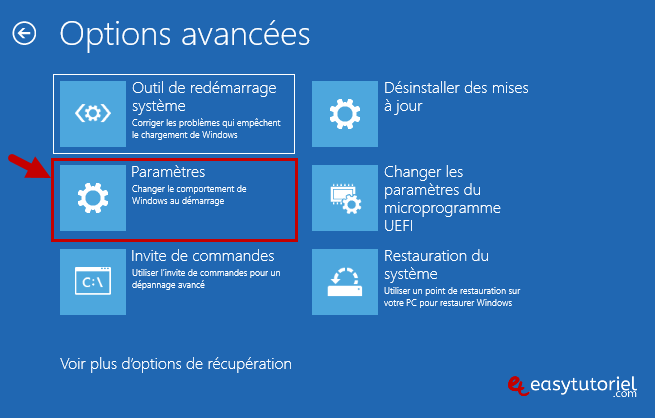 reparer ecran noir windows 15