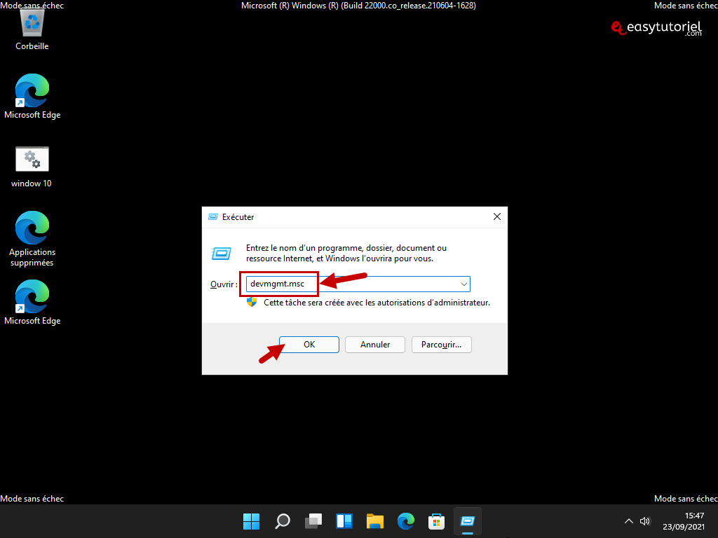 reparer ecran noir windows 18