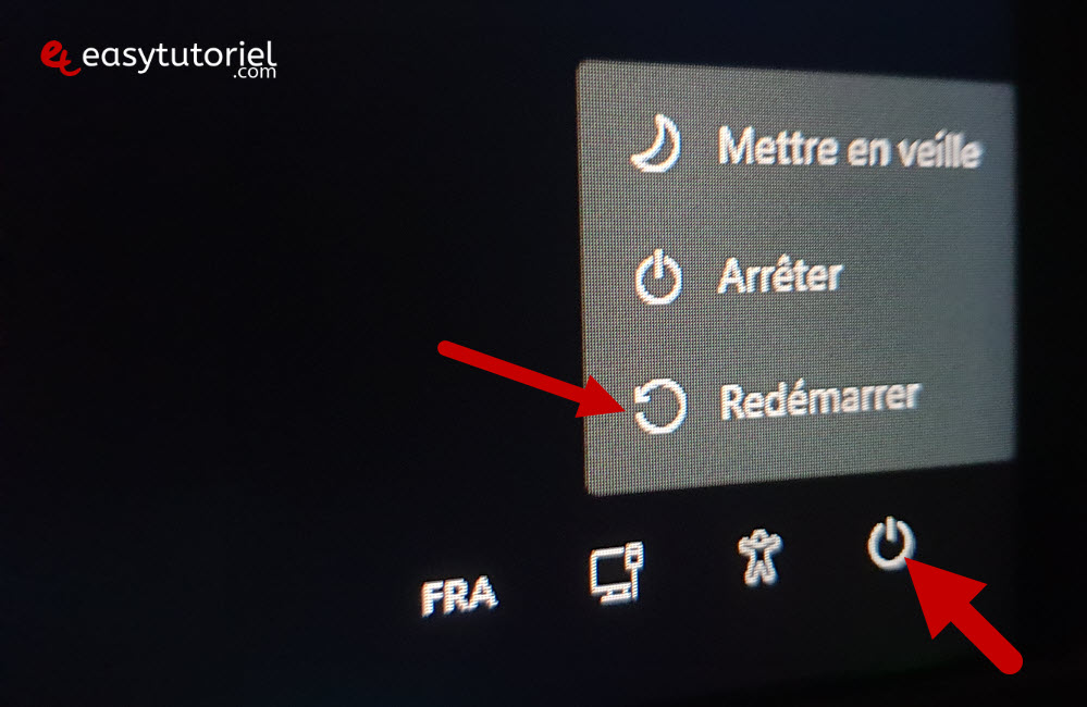 reparer ecran noir windows 3 redemarrer