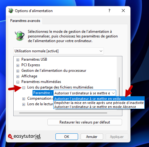 reparer mise en veille windows 11 12 autoriser l ordinateur a se mettre en veille