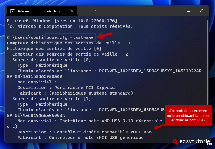 reparer mise en veille windows 11 3 powercfg lastwake
