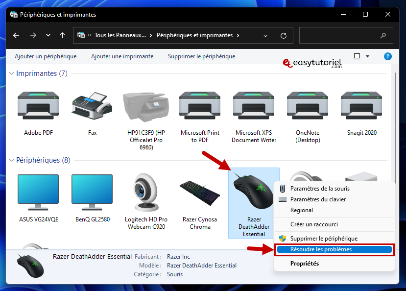 reparer molette roulette clic windows 12 resoudre les problemes