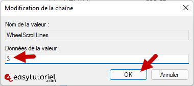 reparer molette roulette clic windows 3 wheelscrolllines modification chaine