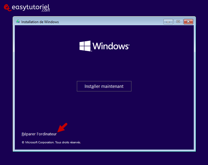 reparrer demarrage boot windows 11 2