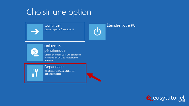 reparrer demarrage boot windows 11 3