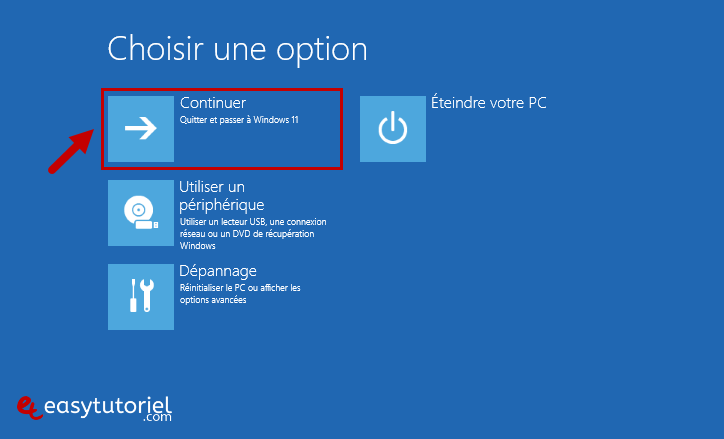 reparrer demarrage boot windows 11 6