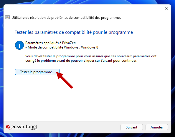solution 4 tester le programme