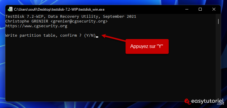 recuperer partition perdue 11