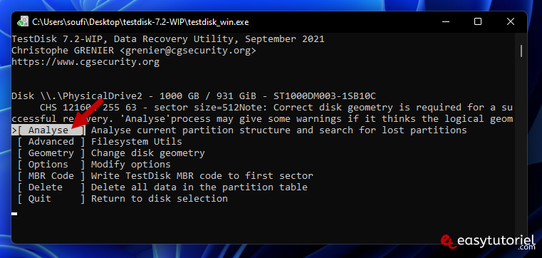 recuperer partition perdue 7
