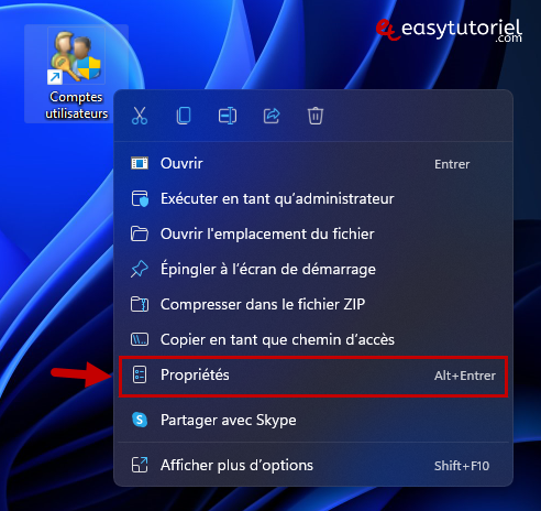 commandes executer windows 11 6 proprietes