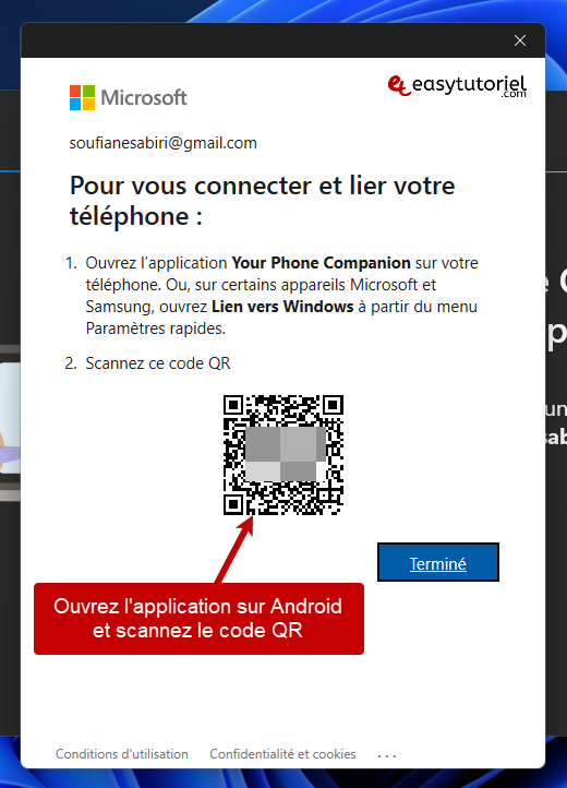 controler android pc windows 11 6 code qr votre telephone