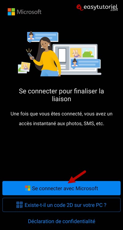 controler android pc windows 11 8 se connecter compte microsoft