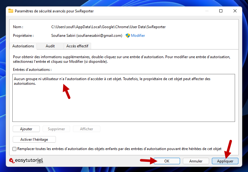 desactiver software reporter tool windows 11 10 parametres de securite avances swreporter ok