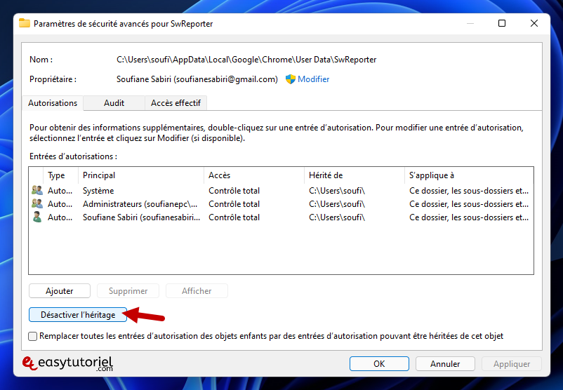 desactiver software reporter tool windows 11 8 desactiver l heritage