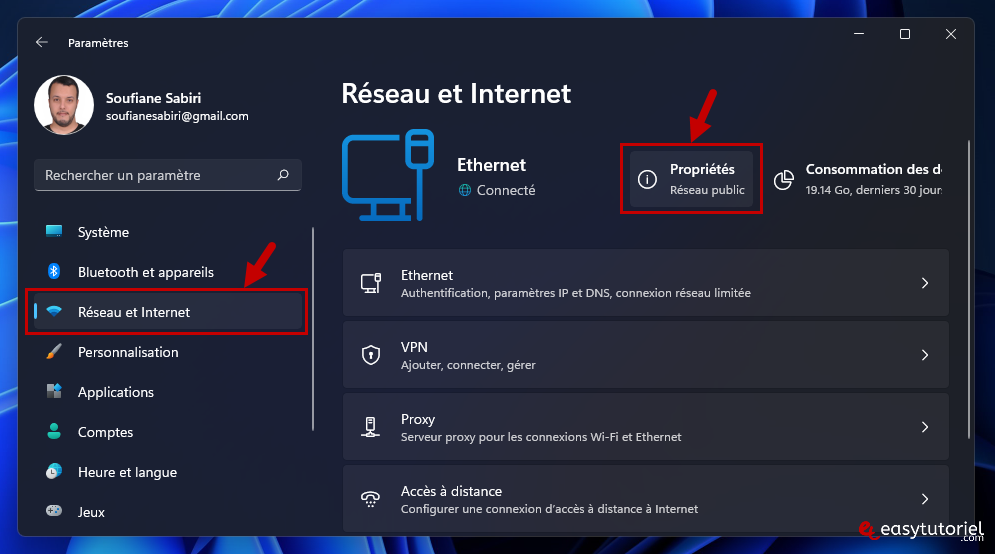 bloquer windows update 13 parametres reseau et internet proprietes