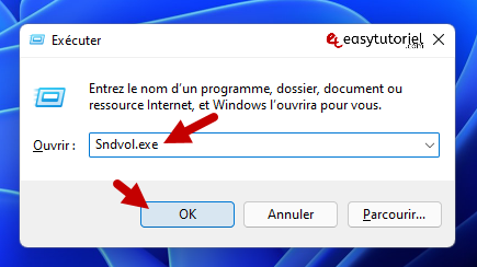 pas de son youtube 4 executer sndvol