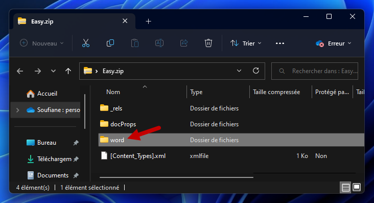 exporter image word excel powerpoint 7 ouvrir dossier zip word