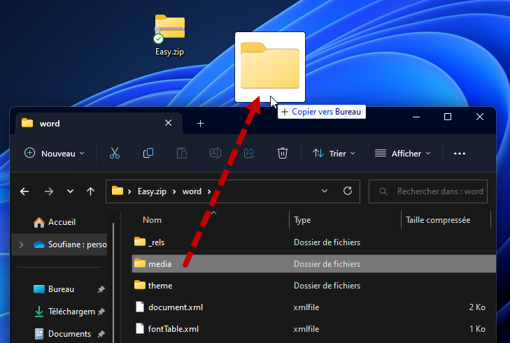exporter image word excel powerpoint 8 decompresser dossier media