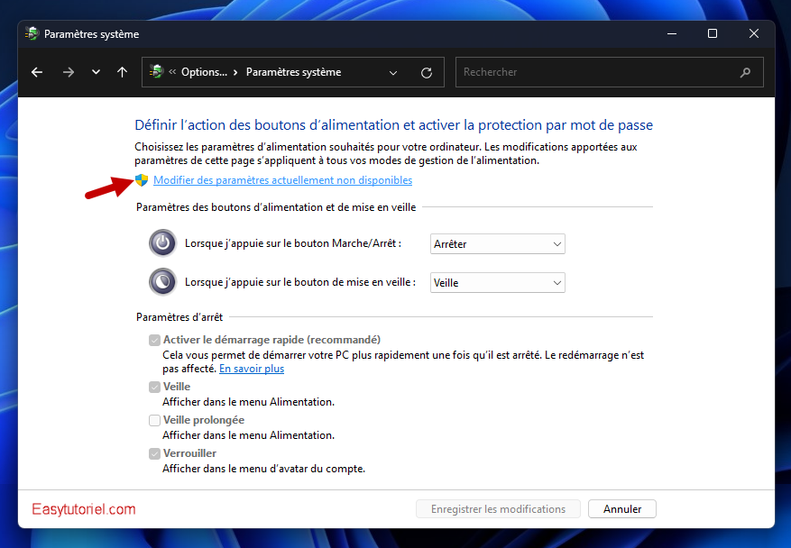 pc eteint tout seul 13 modifier parametres actuellement non dispo