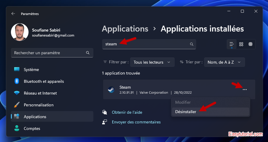 steam ne se lance pas 11 desinstaller steam