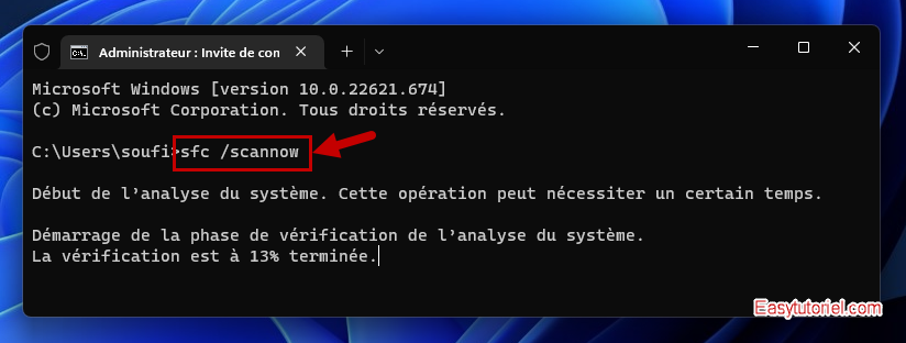 steam ne se lance pas 13 sfc scannow