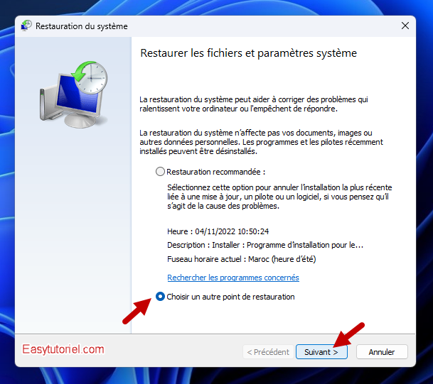 steam ne se lance pas 15 choisir un autre point de restauration