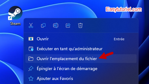 steam ne se lance pas 6 ouvrir lemplacement du fichier