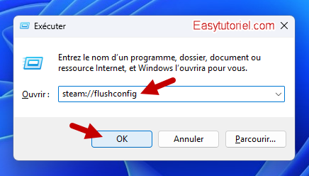 steam ne se lance pas 9 executer steam flushconfig