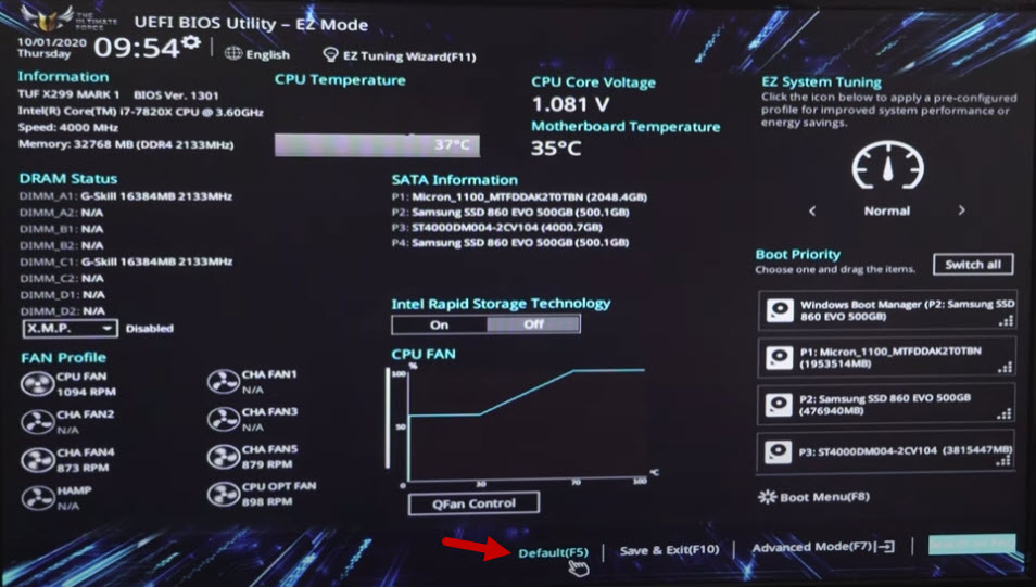 WHEA UNCORRECTABLE ERROR solution bios 1