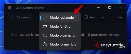 capture ecran windows 11 4 modes