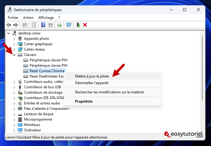 clavier desactive solution 6 claviers mettre a jour le pilote